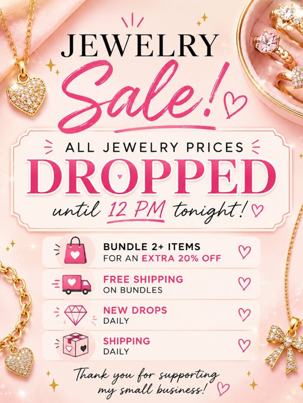 Jewelry Price Dropped +20% Off & $4.99 shipping on bundles
